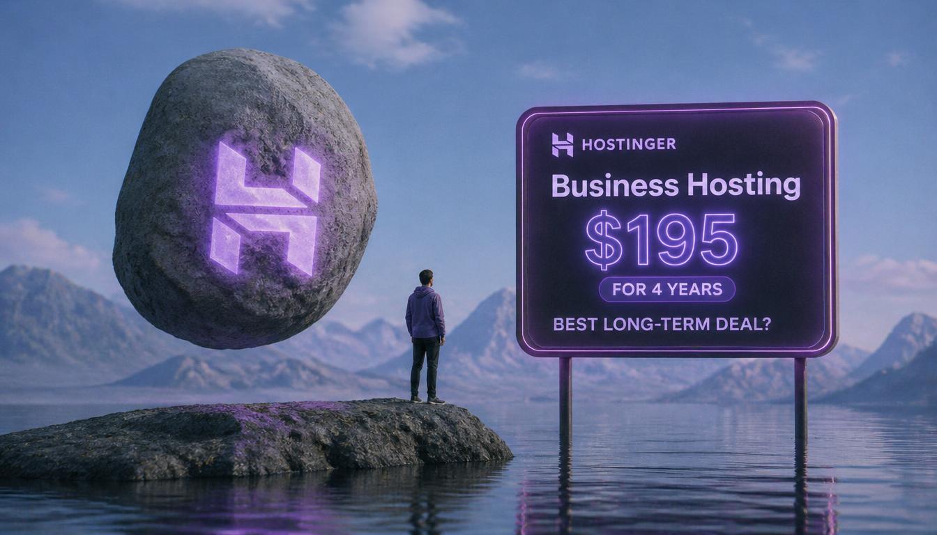 Business web hosting concept with secure servers and professional website management tools.