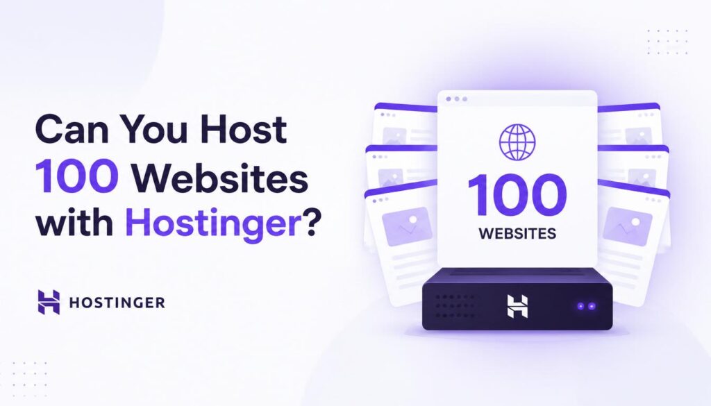 Hostinger hosting account managing multiple websites from a single dashboard.