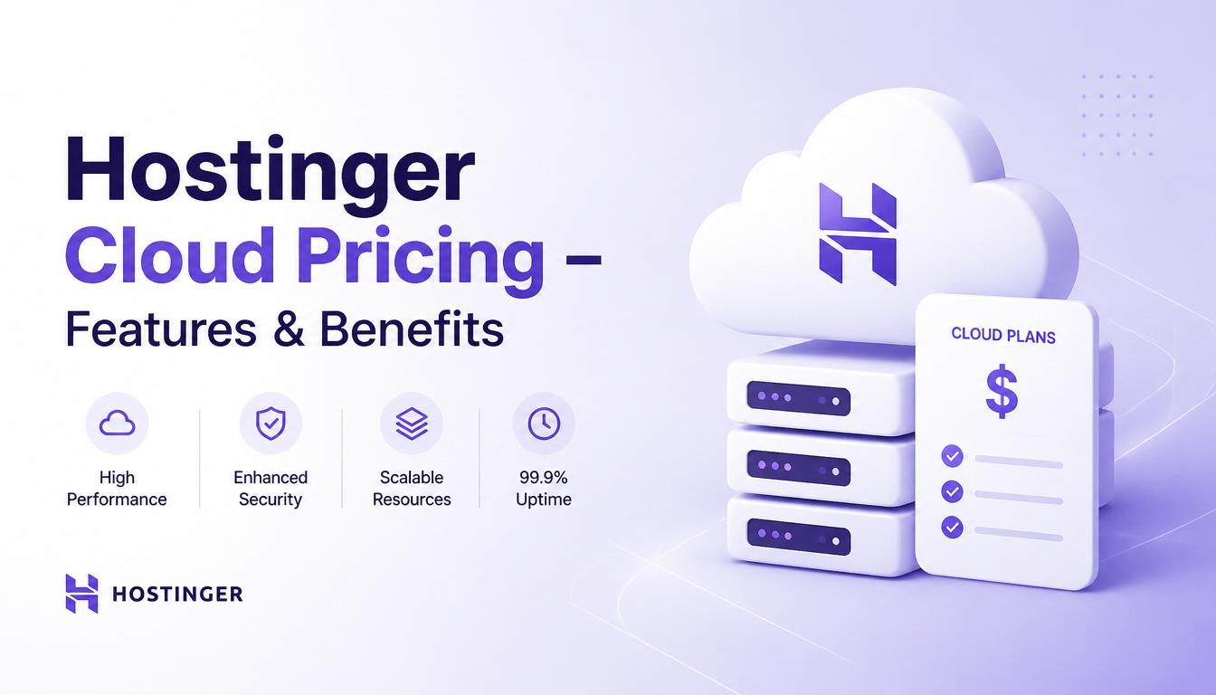 Hostinger cloud hosting speed test results showing fast loading time and high uptime performance
