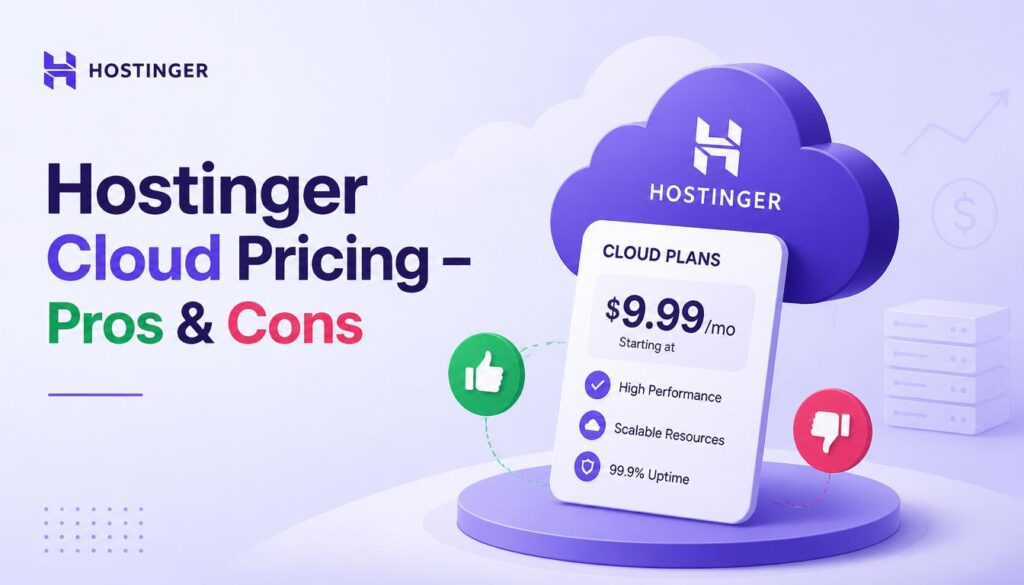 Detailed breakdown of Hostinger Cloud pricing pros and cons with key features comparison
