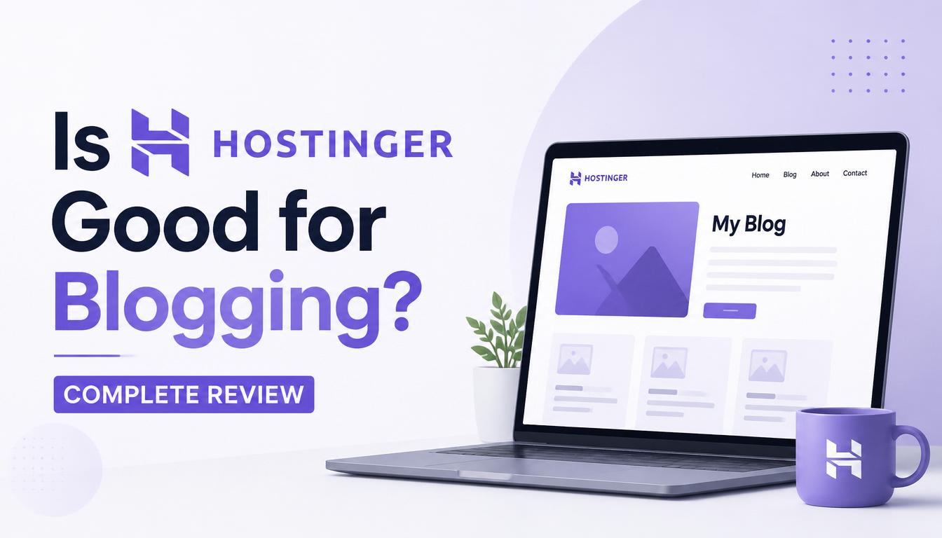 Professional blogging website hosted on Hostinger with fast loading speed and clean layout.