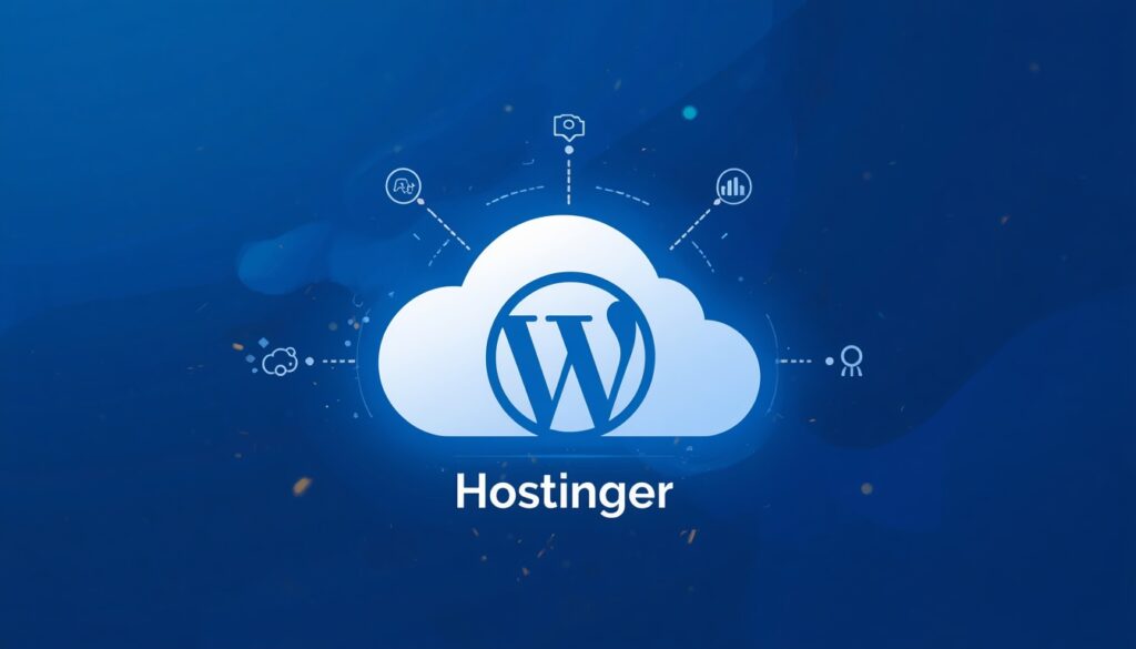 Hostinger cloud hosting dashboard for WordPress website performance and speed optimization.