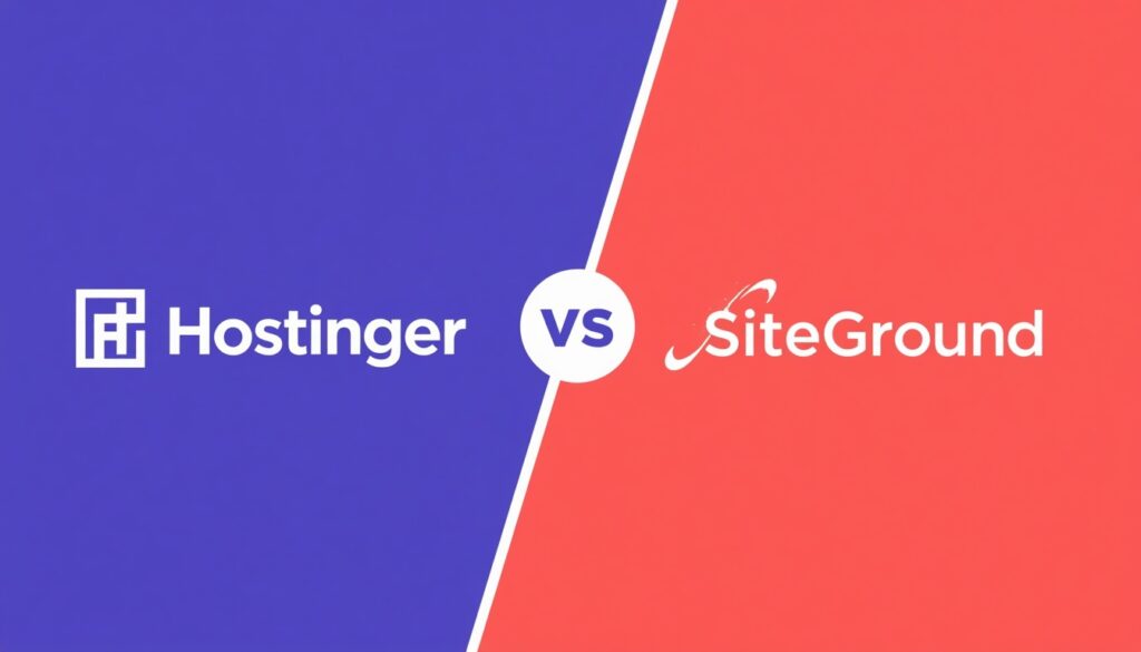 Comparison between Hostinger and SiteGround hosting services for website owners.